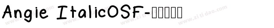 Angie ItalicOSF字体转换